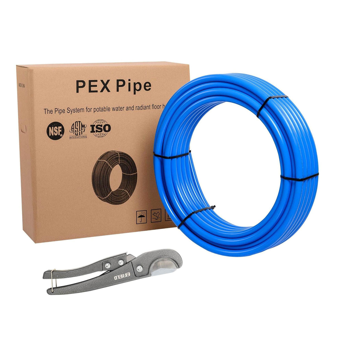 1" 100ft PEX-B Pipe (Blue & Cutter)