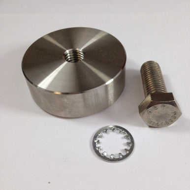 A570006 Stainless Weld Puck Kit for Mega Swivel (Includes: Puck w/ 5/8-11 Spiralock thread & 5/8-11 x 1.75" G8 HH Bolt) by Werner