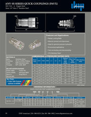 ANV-SS-16-16N-NPT | 1" Nipple with 1" NPTF; 316 Stainless Steel