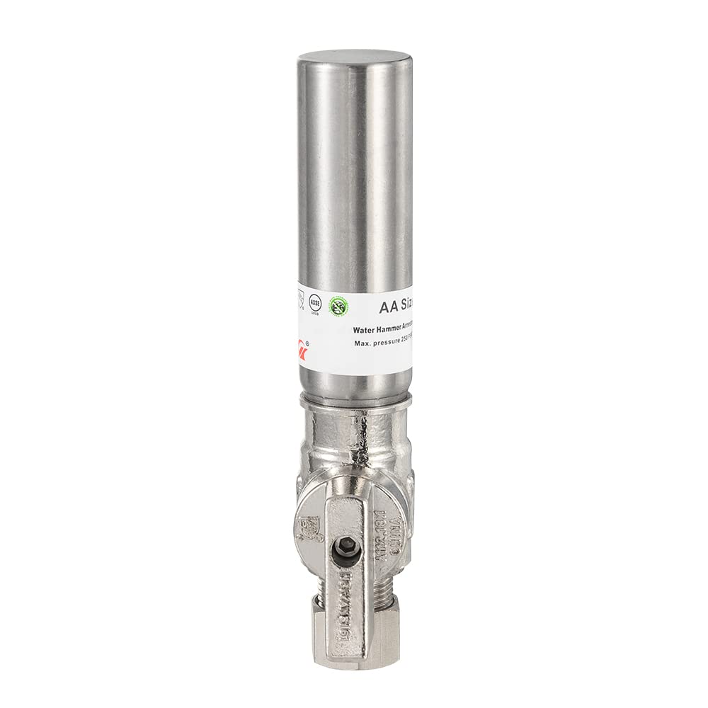 10 Pcs 1/4 Turn PEX-A Cold Expansion Stop Angle Valve, 1/2" PEX Expansion x 3/8" OD With Stainless Steel Water Hammer Arrestor, Chrome Plated Brass