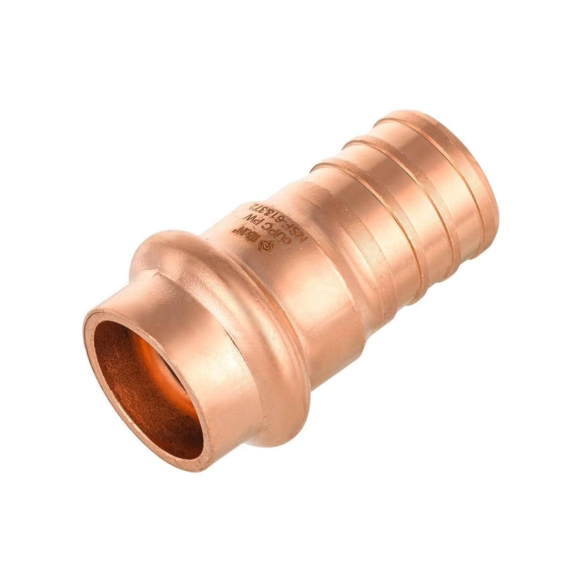 1/2" Press Copper x 3/4" PEX-B Crimp Adapter (Lead Free)