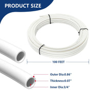3/4" 100ft PEX-B Pipe (White& Cutter)
