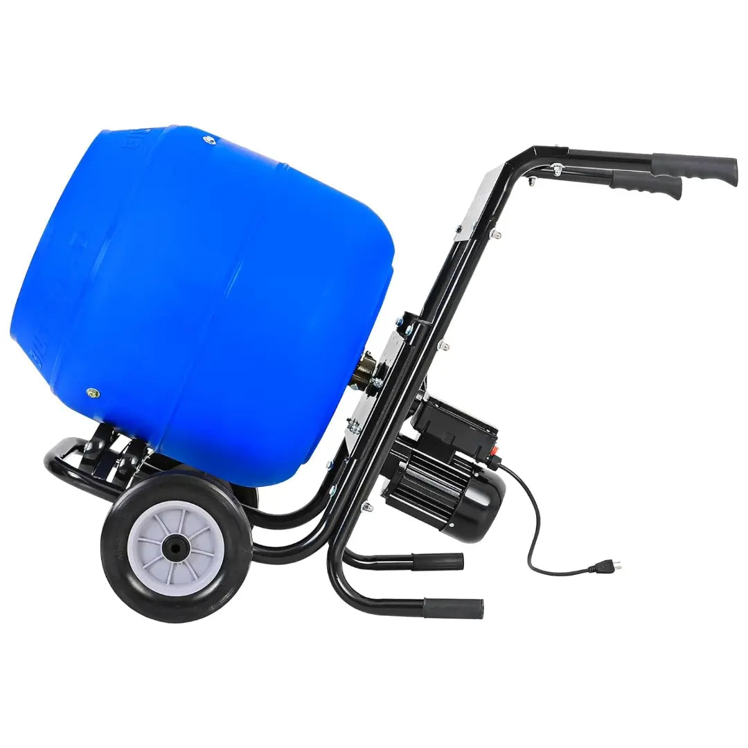 BILT HARD Electric Cement Mixer, 4 Cu.Ft. Poly Drum Concrete Mixer Heavy Duty, Portable Power Cement Mixing Tools for Stucco, Mortar, Fodder