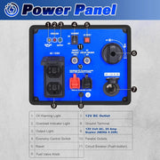BILT HARD Generator 2500 Watt, Quiet Inverter Portable Generator 80cc 4 Stroke Engine, 120V AC Duplex Receptacle and 12V DC Output, Outdoor Generators for Home Backup Use and RV Ready
