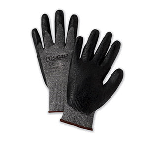 Black Lunar Foam Nitrile Palm Dip on Salt & Pepper Nylon Shell - Medium