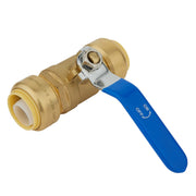 10 Pcs 1/2" Push Fit Ball Valve, Blue (Lead Free)