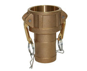 C-400-BRASS | Part C - Coupler - 4" Female Coupler x 4" Hose Shank, Brass