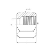 C0318-04 | 04 Compression Nut, Carbon Steel