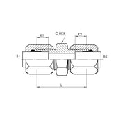 C2403-08-08 | 08 BT - 08 BT Tube Union Straight, Carbon Steel