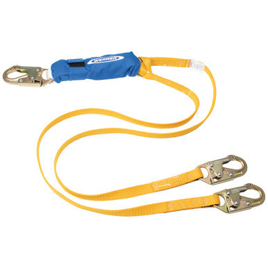 C411100 DeCoil Twinleg Lanyard (1" web, Snaphooks) - 6 Ft by Werner