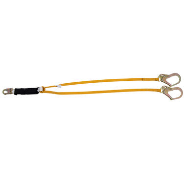 C411220 DeCoil Twinleg 6 Ft Lanyard (1" web, Snaphook and Rebar Hooks) 310 lb. 12FT FREE FALL / 400LB 6FT FREE FALL by Werner