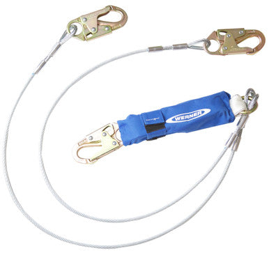 C461100 DeCoil Twinleg Lanyard (Cable, Snaphooks) - 6 Ft by Werner