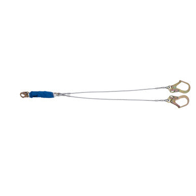 C461200 DeCoil Twinleg Lanyard (Cable, Snaphook and Rebar Hooks) - 6 Ft by Werner