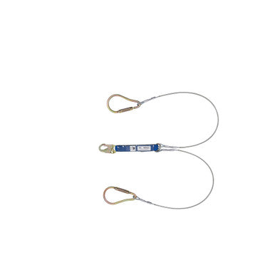 C461400 DeCoil Twinleg Lanyard (Cable, Snaphook and 2" Carabiners) - 6 Ft by Werner