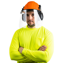 Cap-Style Hard Hat Kit with Mountable Earmuffs and Hi-Transparency Face Shield