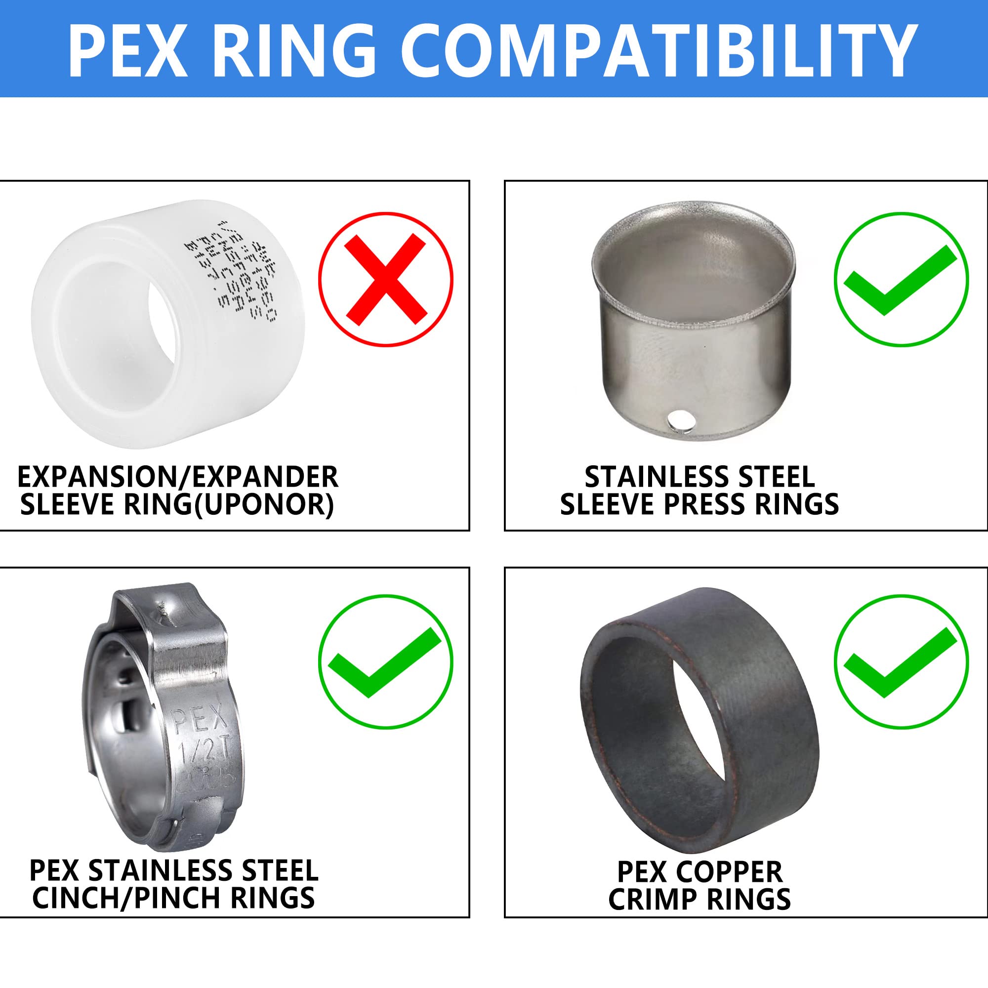 10 Pcs 1/2" PEX Crimp (F1807) Inlet, Dishwasher Outlet Box, With Copper Water Hammer Arrestor