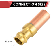 10 Pcs 1/2" Copper Press Connection, Copper Water Hammer Arrestor