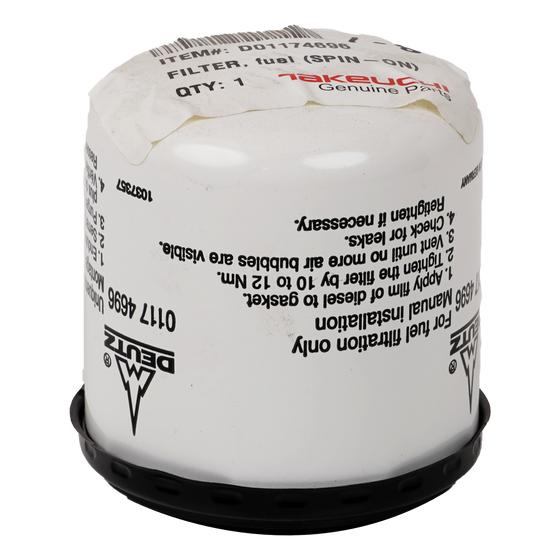 Takeuchi Fuel Filter (Spin-On) D01174696