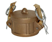 DC-400-BRASS | Dust Cap - 4" Female End Coupler, Brass