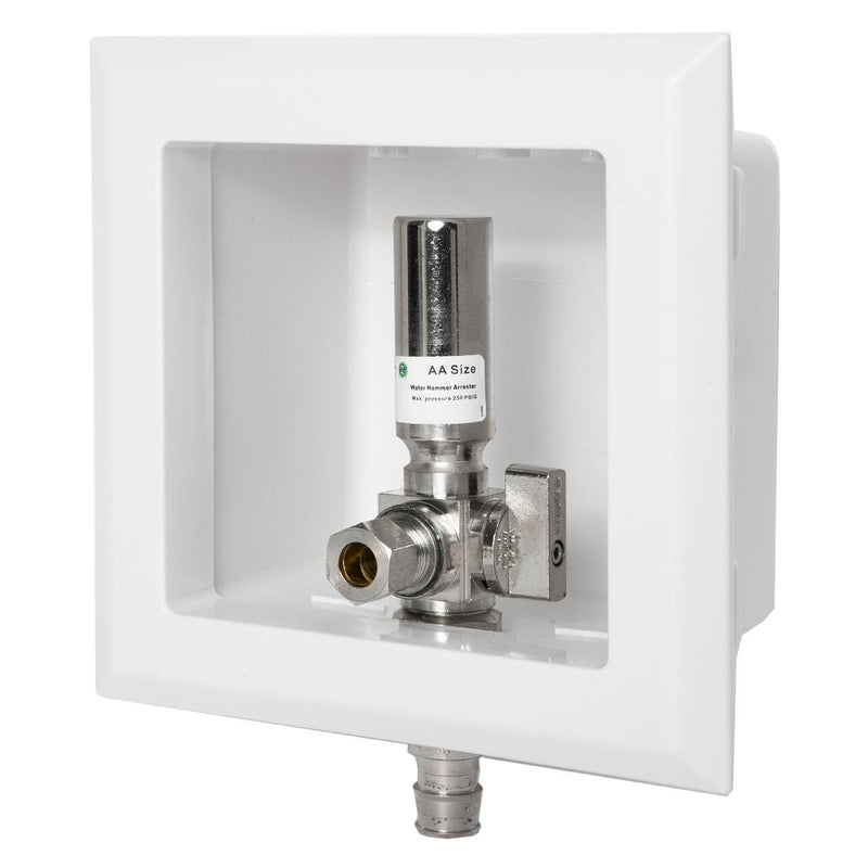 10 Pcs 1/2" PEX Expansion (F1960) Inlet, Dishwasher Outlet Box, with Stainless Steel Hammer Arrestor