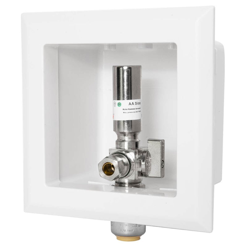 10 Pcs 1/2" Push Fit Inlet, Dishwasher Outlet Box, with Stainless Steel Water Hammer Arrestor