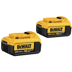 DeWALT 20V MAX* Premium XR Lithium Ion 2-Pack Battery