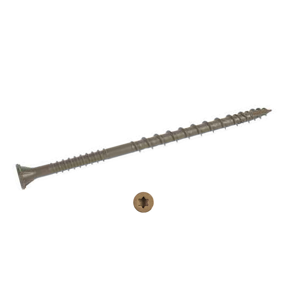 #10 x 3 Simpson Deck-Drive™ DSV WOOD Quik Guard® Coating Screw (T25 6-Lobe) Tan - Box (1 lb. - 76)
