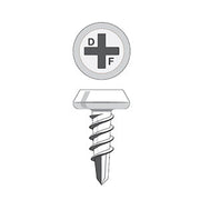 Durafast #8 X 1/2" Pan Head, Self Drill Zinc Drywall Screw [BULK]