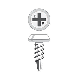 Durafast #8 X 1/2" Pan Head, Self Drill Zinc Drywall Screw [BULK]