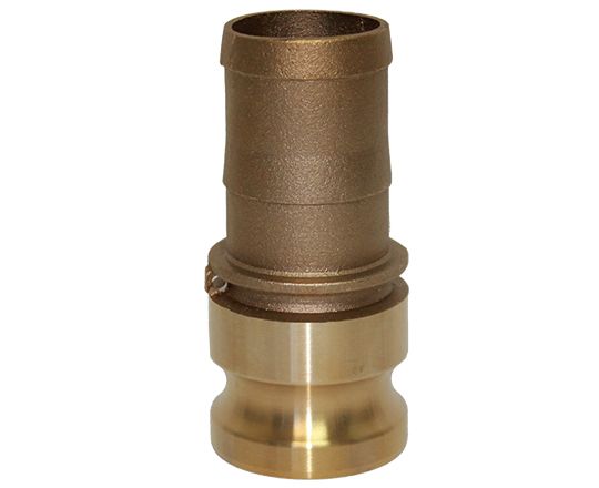 E-300-BRASS | Part E - Adapter - 3" Male Adapter x 3" Hose Shank, Brass