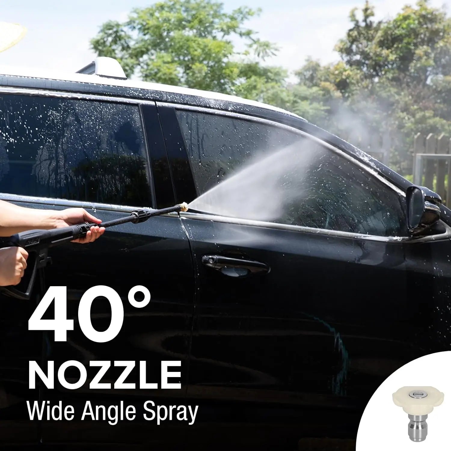 Electric Pressure Washer, 1800 PSI 1.7 GPM Power Washer, Ultra Compact, Lightweight, with 2 Spray Nozzles, 20 Ft Hose, 35 Ft Power Cord, Foam Cannon, for Cleaning Cars, Driveway, Fencing