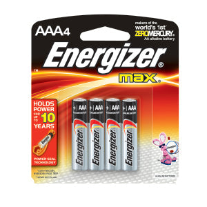 Energizer MAX Alkaline AAA Battery - 4 Pack