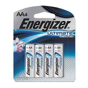 Energizer Ultimate Lithium Batteries, AA - 4 pack