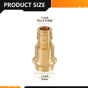 1" Press x 1" PEX Expansion Brass Adapter (Lead Free)