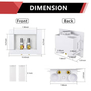 1/2" PEX Expansion (F1960) Inlet, Washing Machine Outlet Box, Single Control Valve, with SS Hammer Arrestor
