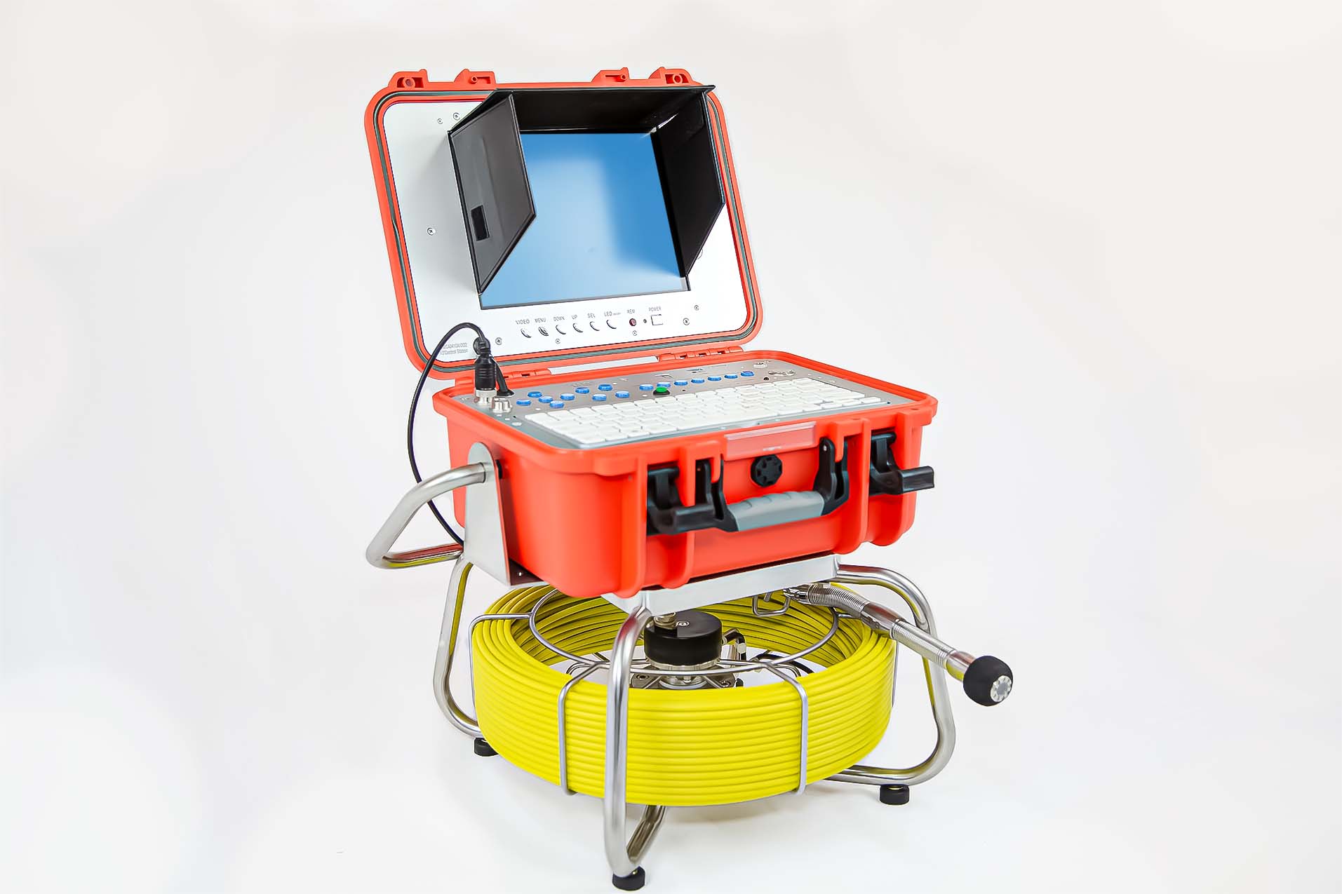 All-In-One Sewer Camera With 200Ft Cable, Self-Leveling Head And 512Hz Sonde