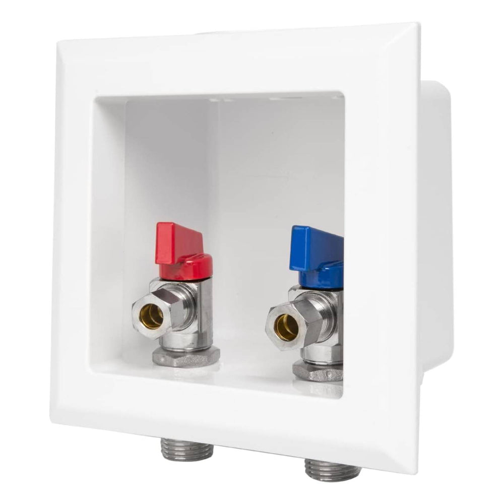10 Pcs 1/2" PEX Expansion (F1960) Inlet, Faucet Outlet Box, with Installed 1/4 Turn Ball Valve