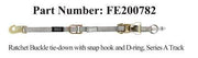 FE500 Wheelchair Ratchet Buckle for L Track