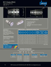 FF-71-08-08C | Flush Face Coupling, 1/2" body size x 1/2" female NPT