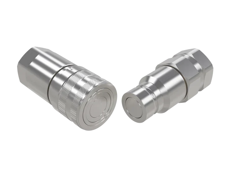 FF-HP-SS-12-12C | Flush Face Coupling, 316 Stainless Steel, 3/4" Coupling Body X 3/4" Female NPT Threads