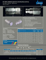 FF-HPG-16-20C-SAE | Flat Face, High Pressure Grey, 1" Coupling Body x 1 1/4" Female SAE Threads ( UNF )