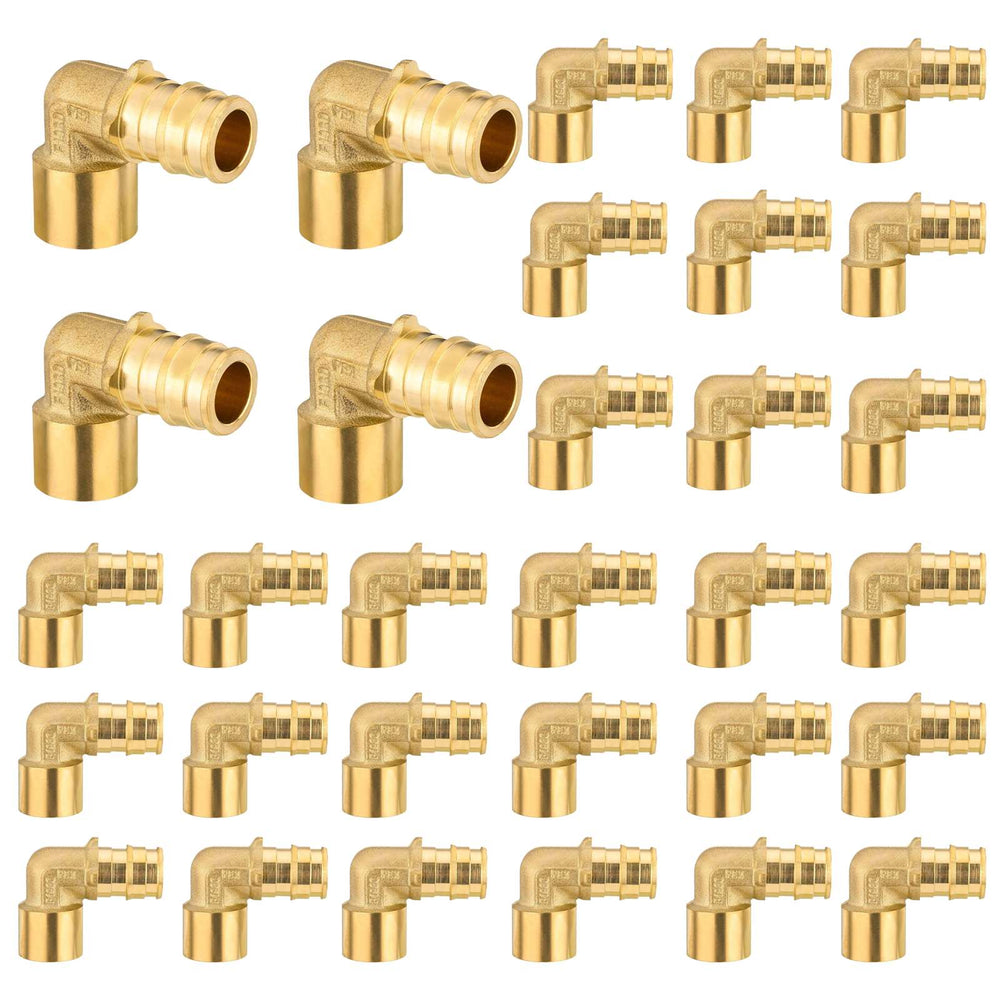 30 Pcs PEX A Expansion 1/2" PEX x 3/4" Male Sweat F1960 Elbow Wholesale