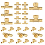 30 Pcs PEX A Expansion 1/2" PEX x 1/2" PEX x 1/2" Female Threaded F1906 Tee Wholesale