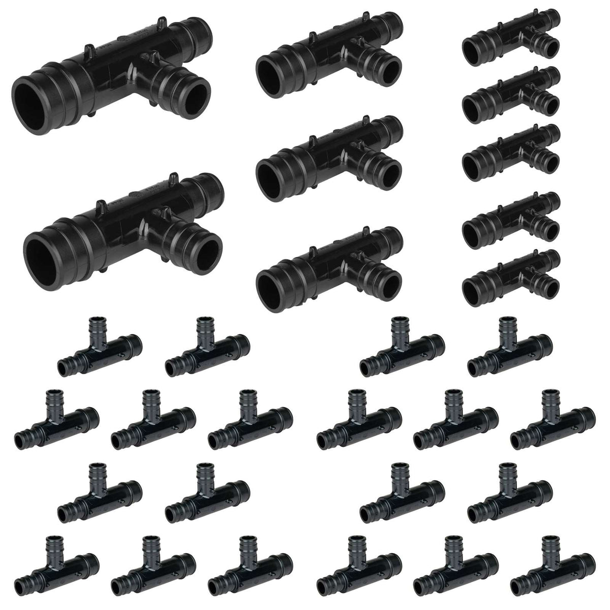 30 Pcs PEX A Expansion 3/4" x 3/4" x 1/2" PPSU Tee Wholesale