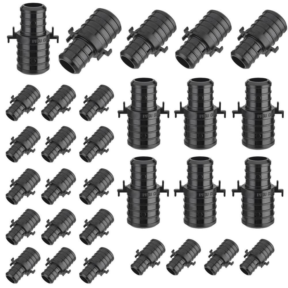 30 Pcs PEX-B Crimp 3/4" x 1/2" PPSU Coupling w/tabs