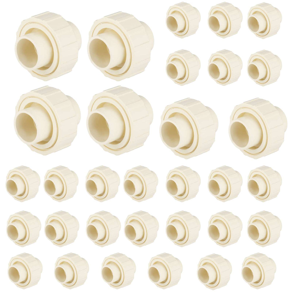 30 Pcs 1/2" CTS CPVC Union (Socket with EPDM O-ring Seal)