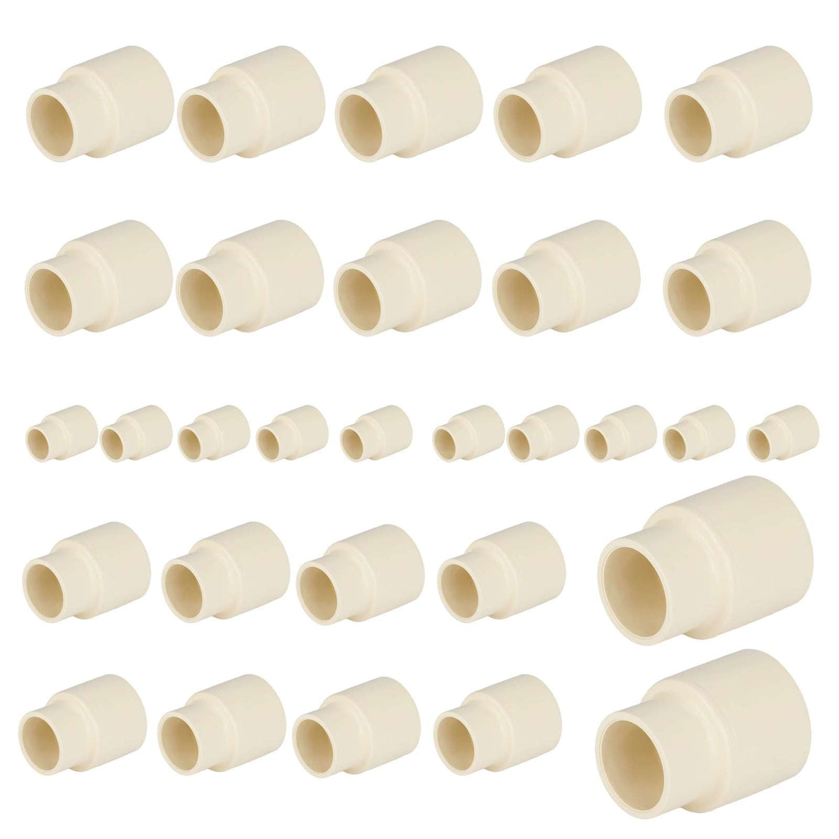 30 Pcs 3/4" x 1/2" CPVC CTS Reducer Coupling (Socket)