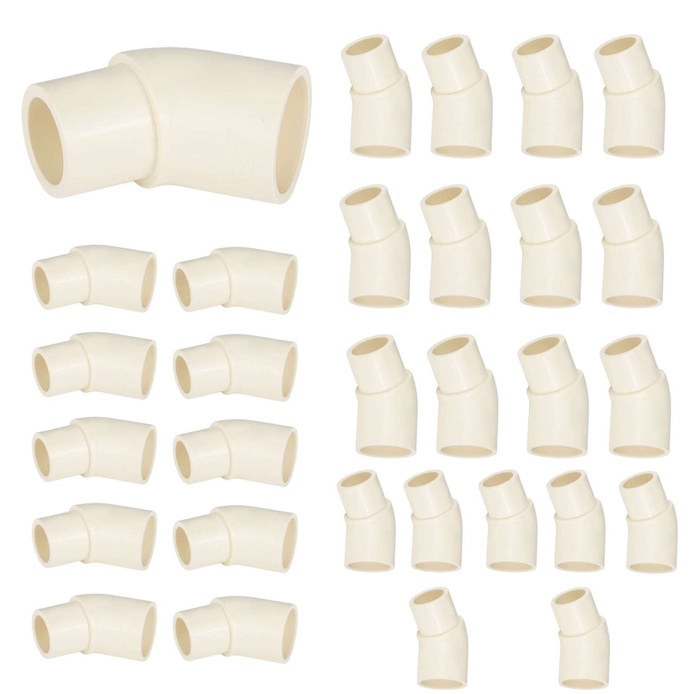 30 Pcs 1/2" CPVC CTS 45° Street Elbow (Spigot x Socket)