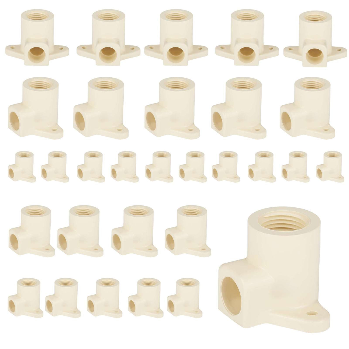 30 Pcs 1/2" CTS CPVC Drop Ear Elbow (Socket x FIP)