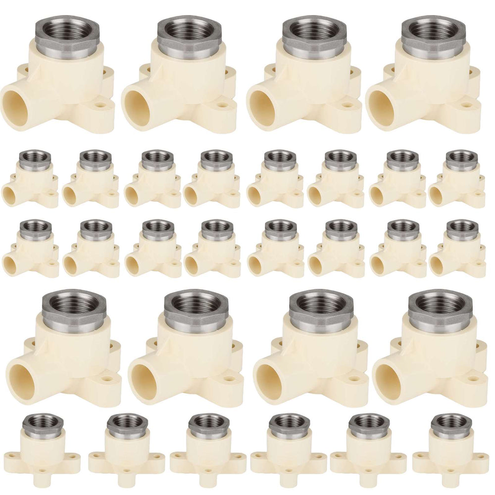 30 Pcs 1/2" CPVC x Female NPT (Stainless Steel) Drop-Ear Elbow